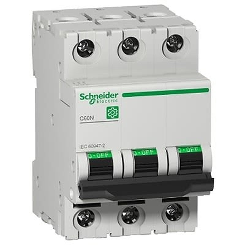 Schneider Electric Multi9 M9F Circuit Breaker, 3-Pole, 4A, D Curve, 415V AC, 125 V DC, 30 kA Breaking Capacity