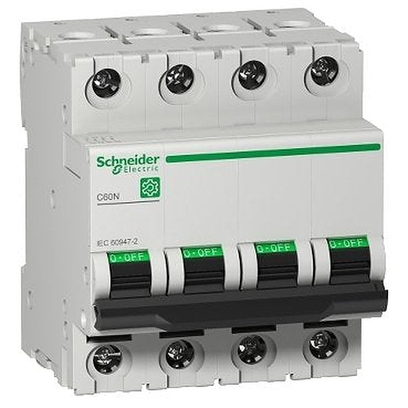 Miniature circuit breaker (MCB), Multi9 C60N, 4P, 10A, D curve, 10kA (IEC/EN 60947-2) (Miniature circuit breaker (MCB) Multi9 C60N) is a Schneider Electric product. Designed for reliable performance and long service life. Available across Iraq — contact us for pricing and delivery options.