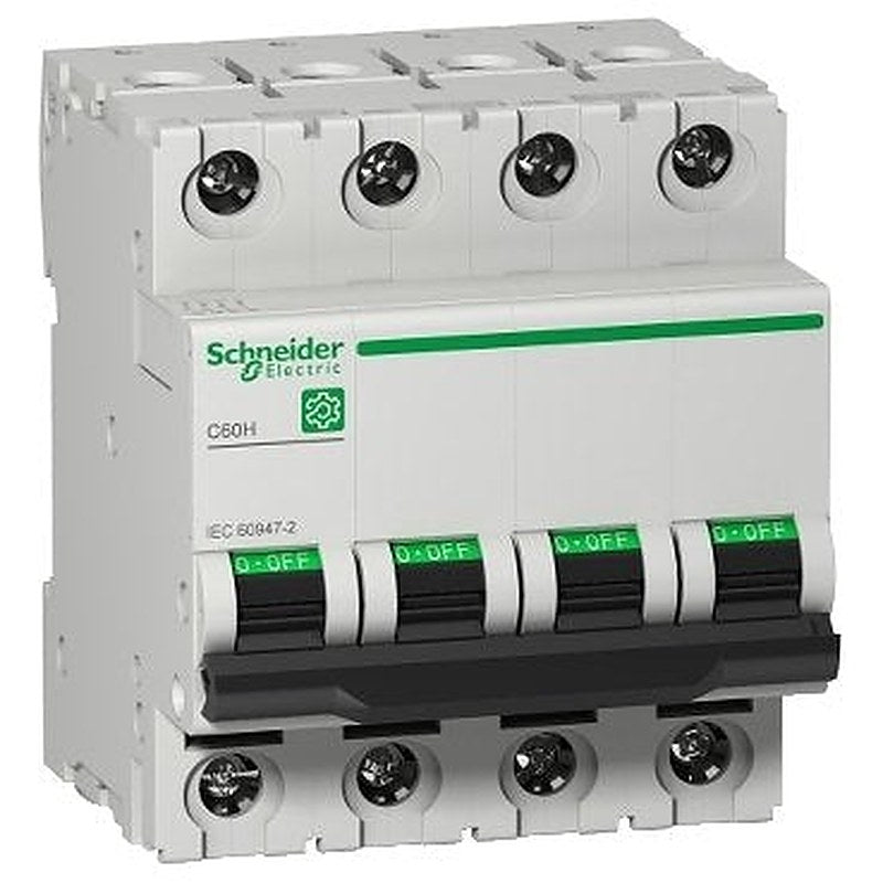 Miniature circuit breaker (MCB), Multi9 C60H, 4P, 32A, B curve, 15kA (IEC/EN 60947-2) (Miniature circuit breaker (MCB) Multi9 C60H) is a Schneider Electric product. Designed for reliable performance and long service life. Available across Iraq — contact us for pricing and delivery options.