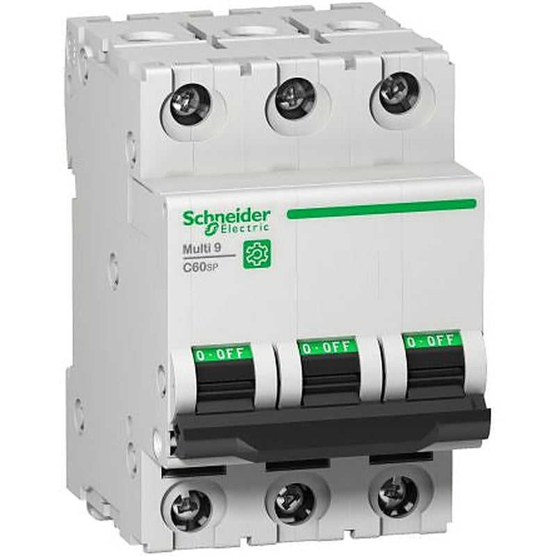 Schneider Electric Multi9 M9F Miniature Circuit Breaker, 3-Pole, 25A, Type B, 277V ac AC, 10 kA Breaking Capacity