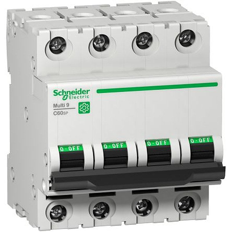 Schneider Electric Multi9 Multi9 Miniature Circuit Breaker, 4-Pole, 63A, Type B, 5 kA Breaking Capacity
