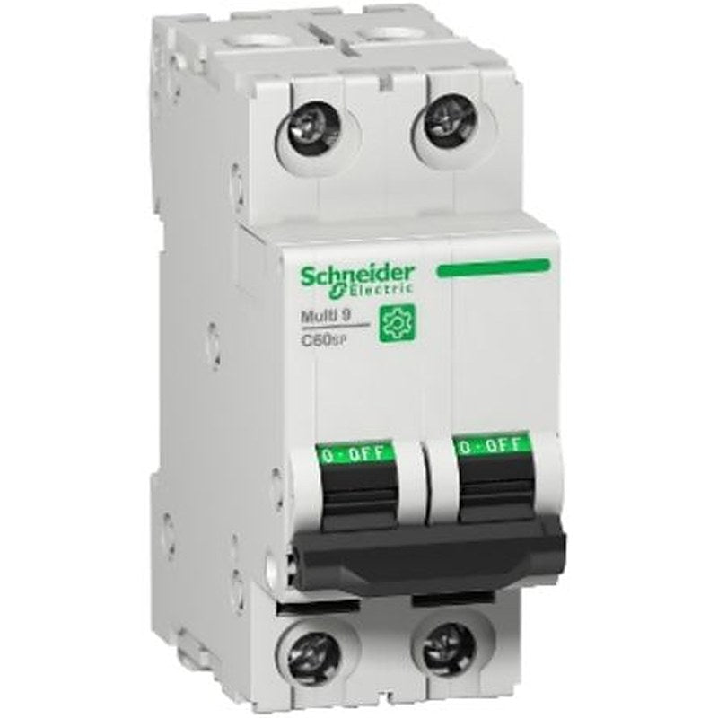 Schneider Electric Multi9 Multi9 Miniature Circuit Breaker, 2-Pole, 13A, Type C, 125 V dc DC, 14 kA Breaking Capacity