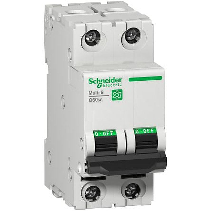 Schneider Electric Multi9 Multi9 Miniature Circuit Breaker, 2-Pole, 20A, Type C, 10 kA Breaking Capacity