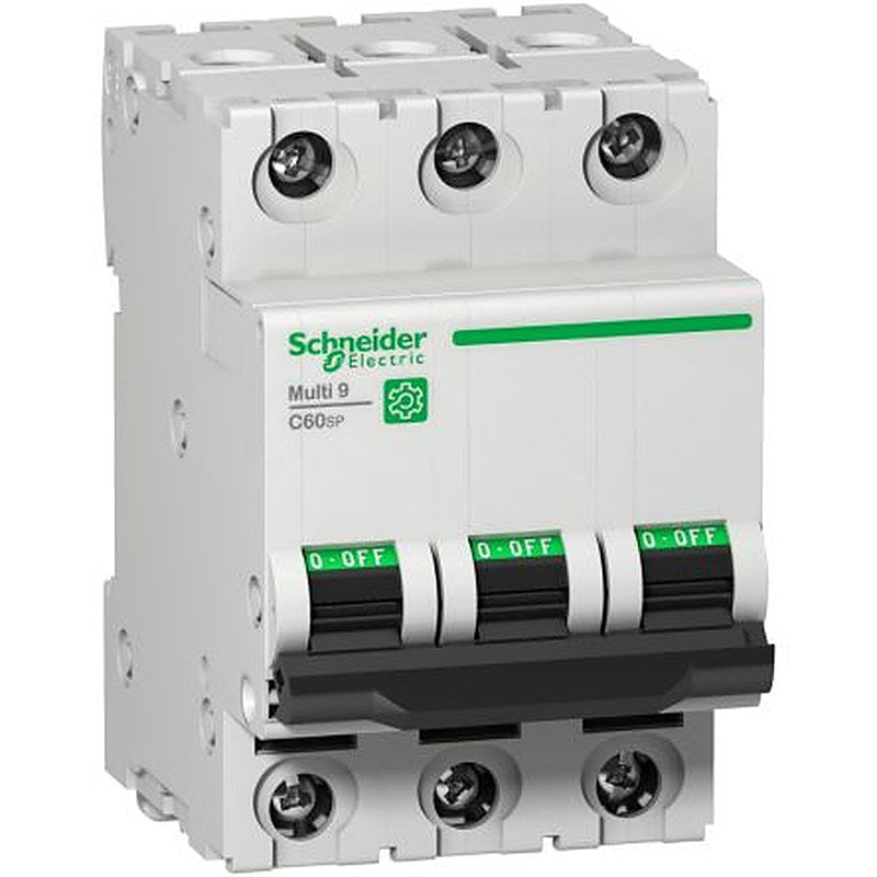 Schneider Electric Multi9 Multi9 Miniature Circuit Breaker, 3-Pole, 45A, Type C, 5 kA Breaking Capacity