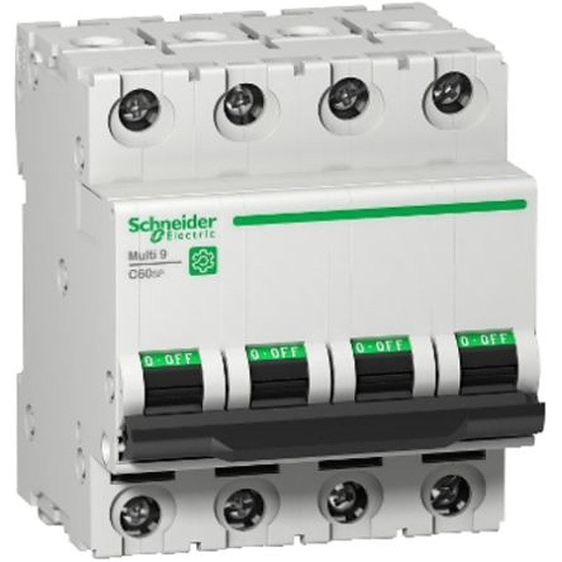 Schneider Electric Multi9 Multi9 Miniature Circuit Breaker, 4-Pole, 50A, Type C, 10 kA Breaking Capacity