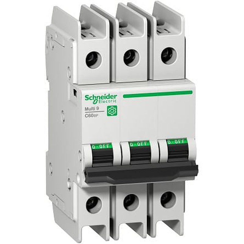 Schneider Electric Multi9 M9F Miniature Circuit Breaker, 3-Pole, 45A, Type C, 240V ac AC, 10 kA Breaking Capacity