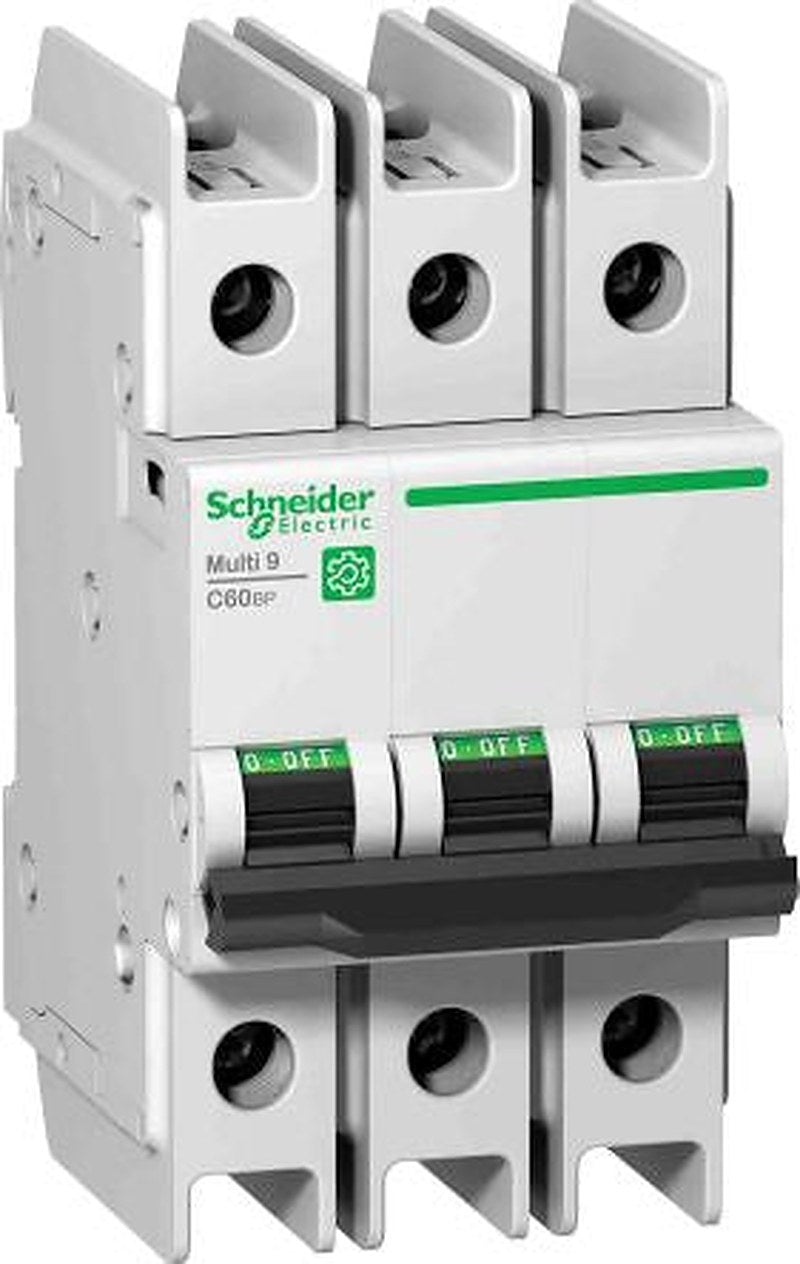 Schneider Electric Multi9 Multi9 Miniature Circuit Breaker, 3-Pole, 40A, Type D, 6 kA Breaking Capacity