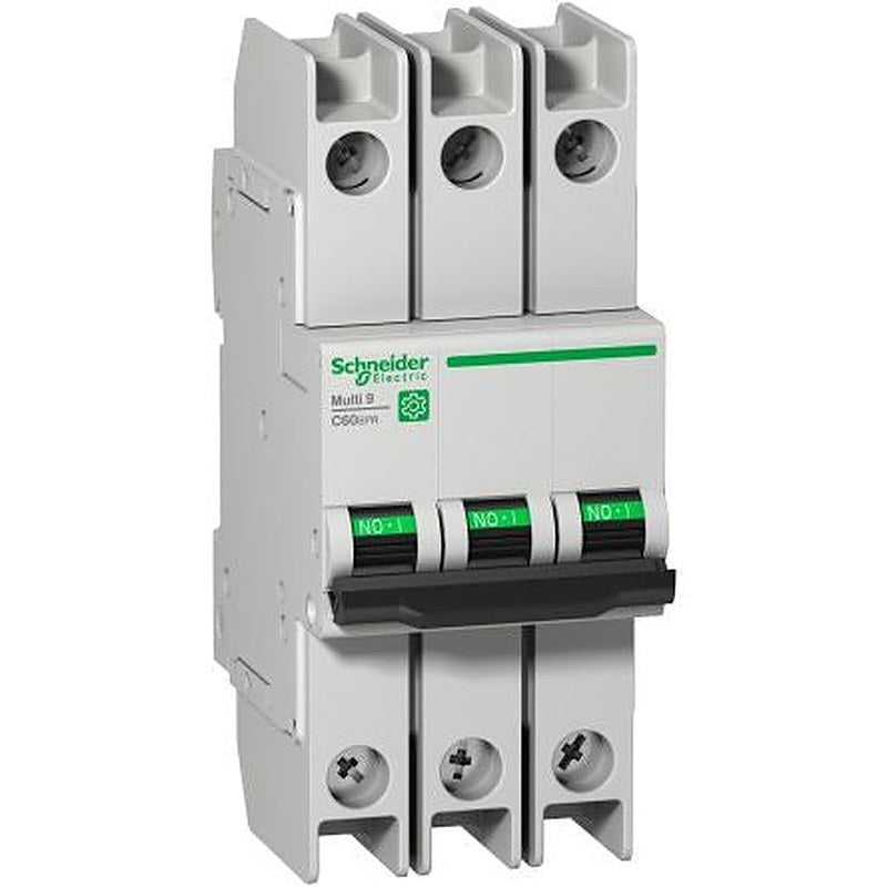 Schneider Electric Multi9 M9F Miniature Circuit Breaker, 3-Pole, 40A, Type C, 240V ac AC, 10 kA Breaking Capacity