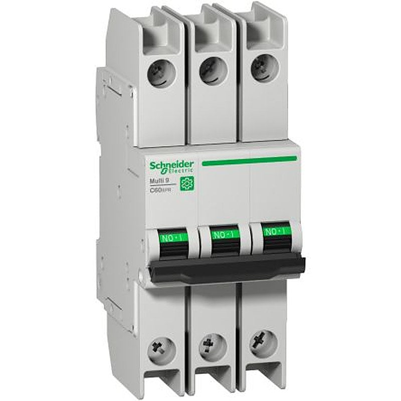 Schneider Electric Multi9 Multi9 Miniature Circuit Breaker, 3-Pole, 2A, Type D, 10 kA Breaking Capacity