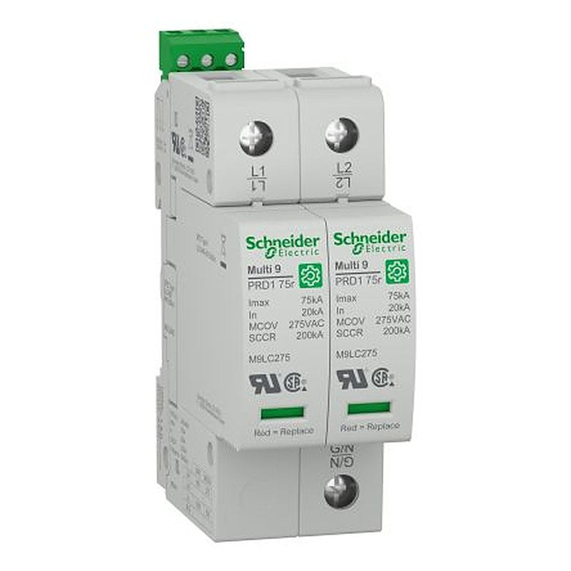 Schneider Electric 2 Phase Surge Arrester, 75 kA, 1800 V