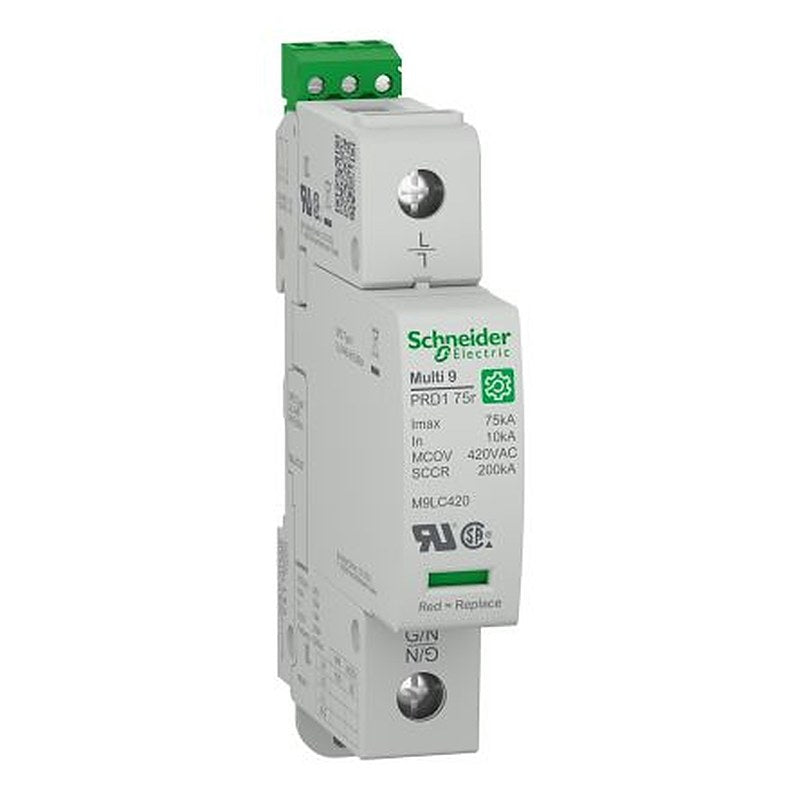 Schneider Electric 1 Phase Surge Arrester, 75 kA, 1500 V