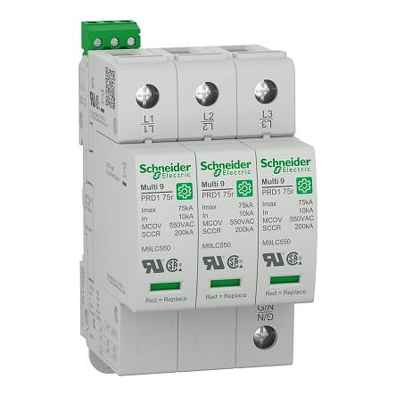 Schneider Electric 3 Phase Surge Arrester, 75 kA, 3000 V