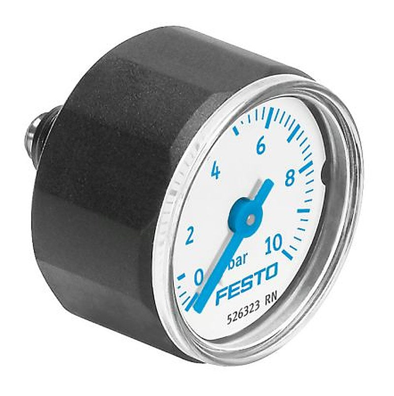 Festo M5 MNPT Pressure Gauge, 27 mm, 10 bar