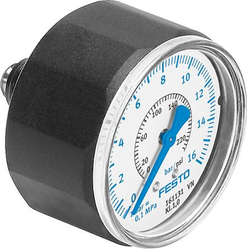 Festo R 1/8 In-line Installation Pressure Gauge, 27 mm, 16 bar