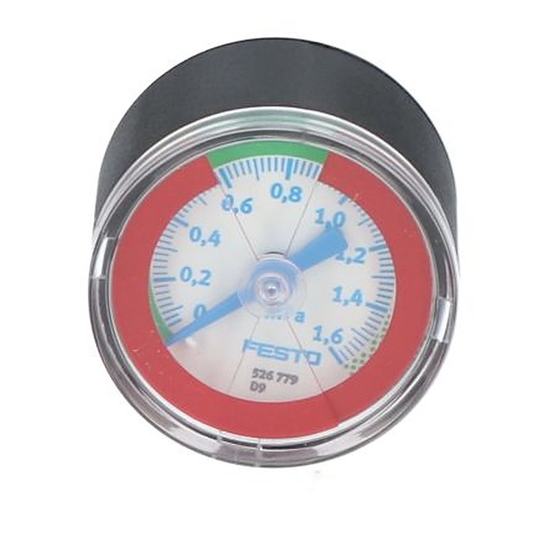 Festo 1/8 in R Threaded Pressure Gauge, 40 mm, 16 bar