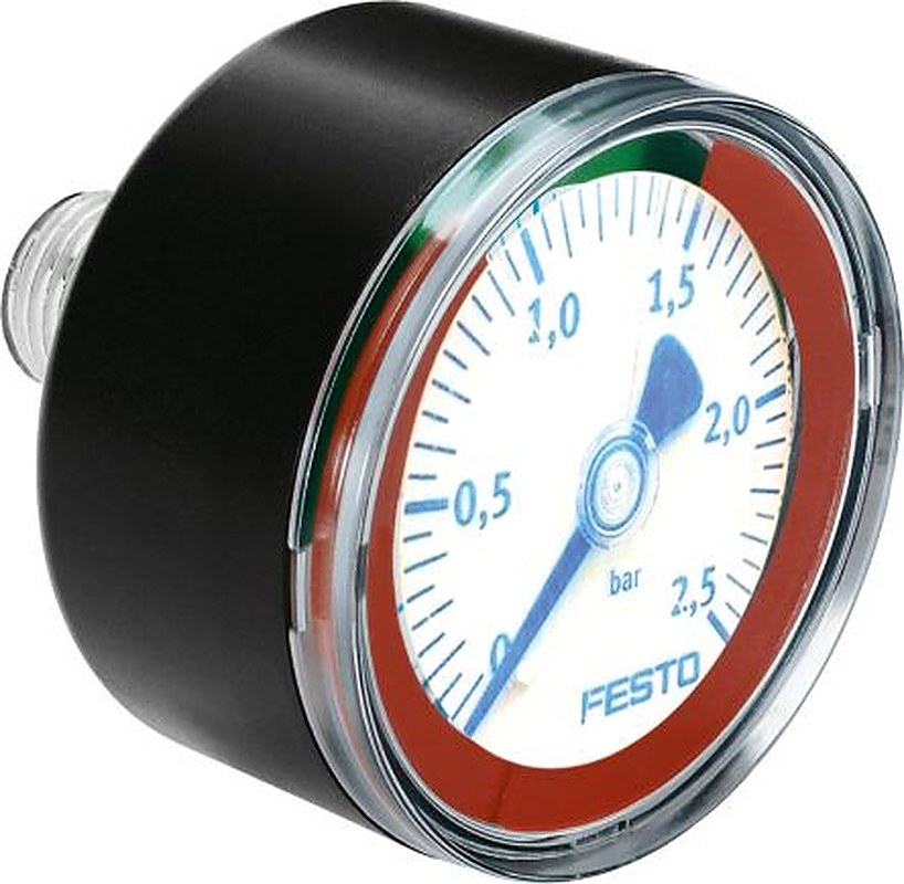 Festo R 1/8 In-line Installation Pressure Gauge, 40 mm, 2.5 bar