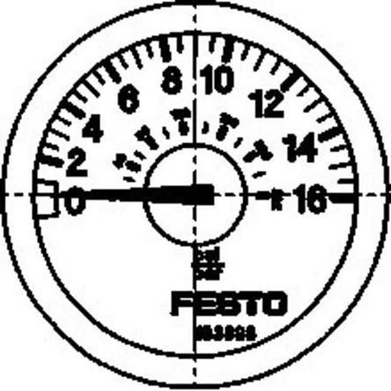 Festo 1/4 in G Threaded Pressure Gauge, 40 mm, 6 bar