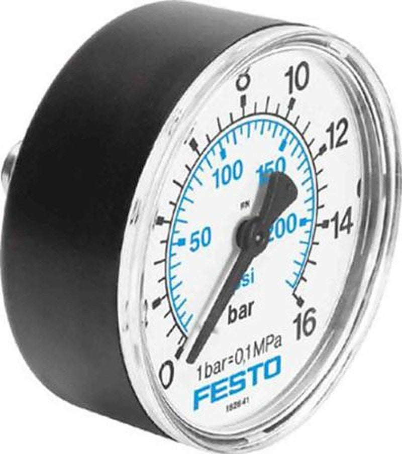 Festo G 1/4 Threaded Pressure Gauge, 50 mm, 16 bar