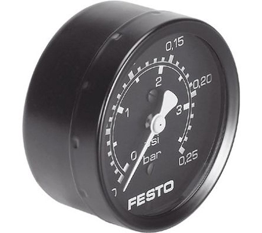 Festo G 1/4 In-line Installation Pressure Gauge, 63 mm, 25 bar