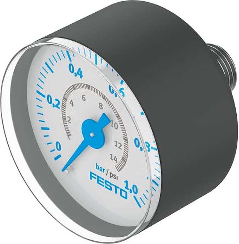 Festo R 1/8 In-line Installation Pressure Gauge, 40 mm, 1 bar