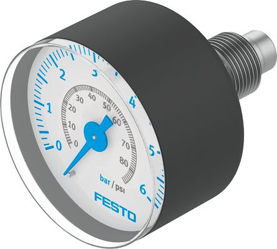 Festo R 1/8 Pneumatic Pressure Gauge, 40 mm, 6 bar