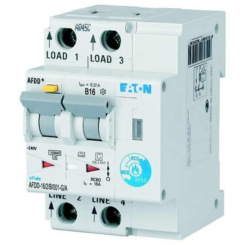 Eaton Residual Current Circuit Breaker with Overload Protection, 10kA Current Rating, 2-Pole, Type B, AFDD Range, xPole
