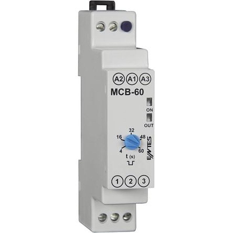 ENTES Miniature Circuit Breaker Series DIN Rail Timer Relay, 1-Contact, 12 to 240 V dc 12V ac, 240 V ac, 4 to 30 sec,