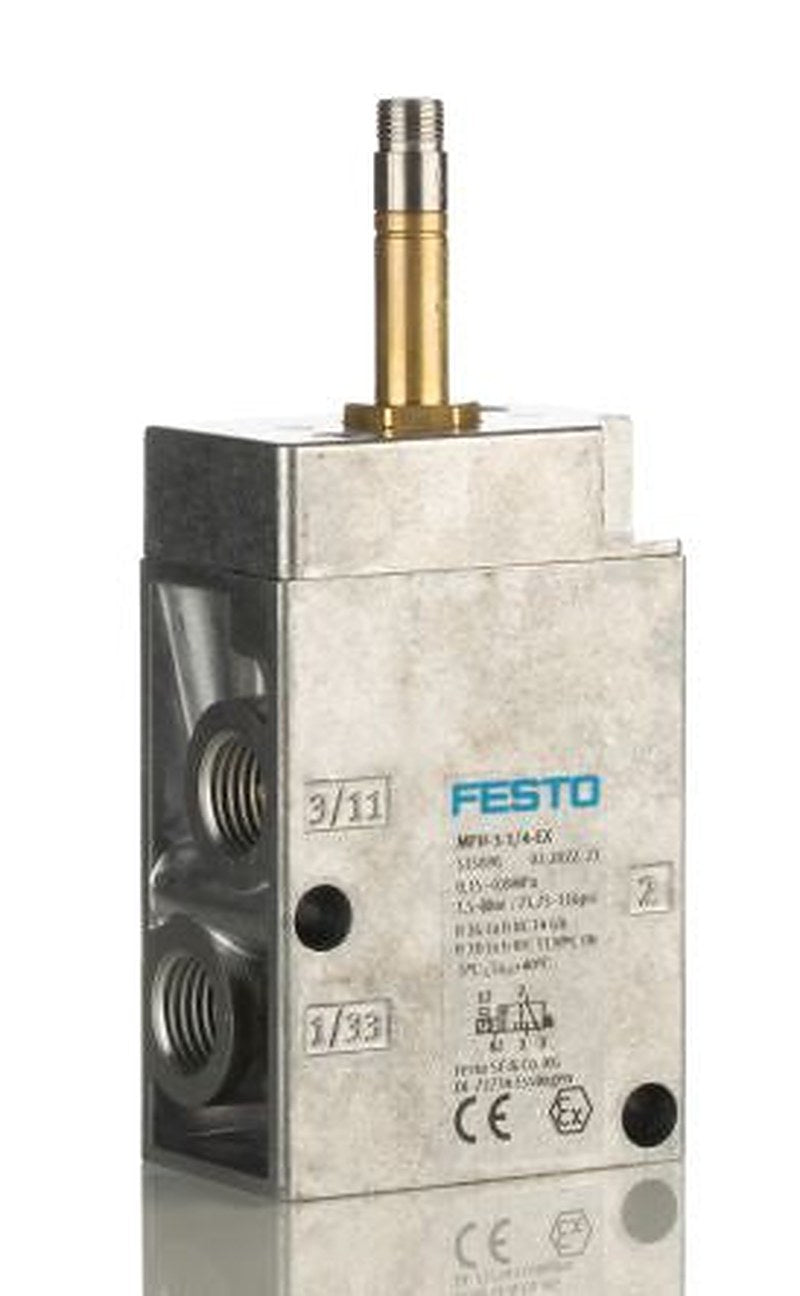 Festo Solenoid Valve - 3/2 Closed Monostable Electric G MFH-3-1/4-EX  Series