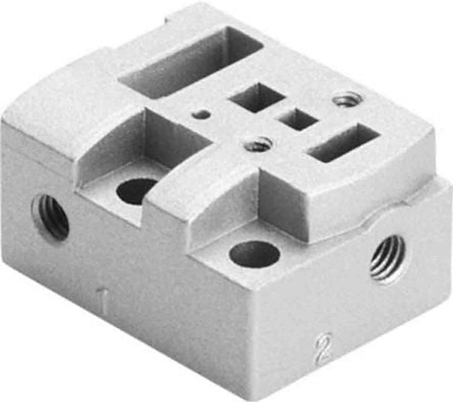 Festo MH series Metric Sub-Base for use with Manifold Block Valves MHA1-...-HC/TC, 197187