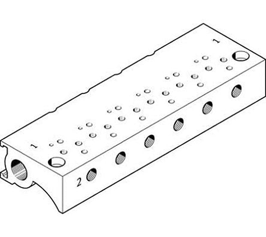 Festo MHA1 series 2 station Metric Manifold for use with Valves, 197207