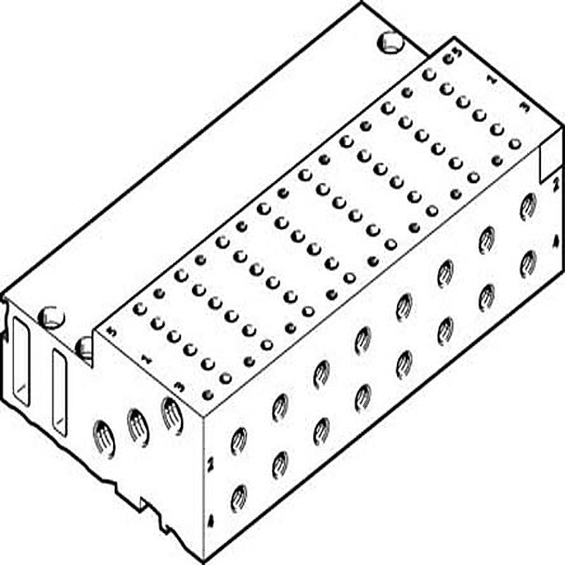Festo 8 station Manifold for use with Solenoid Valve MHA2, 525130