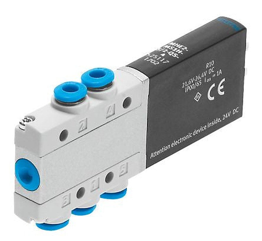 Festo Solenoid Valve - 5/2 Monostable Electric MHE2  Series 24V dc