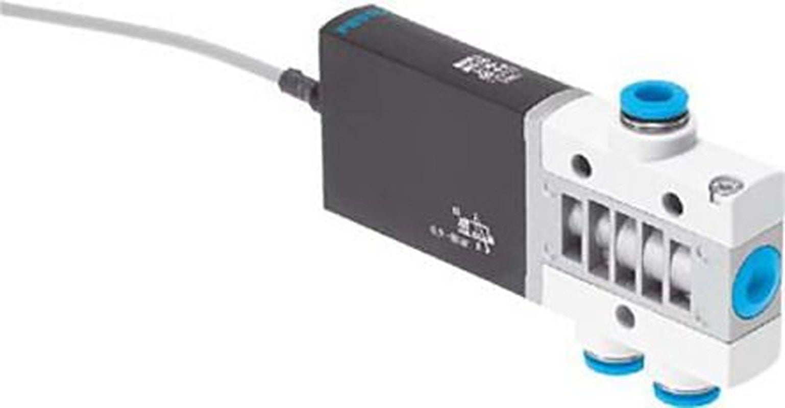 Festo Pneumatic Solenoid/Pilot-Operated Control Valve - 3/2 Closed Monostable Electric Metric MHE3-M1H-3/2G-QS-6-K