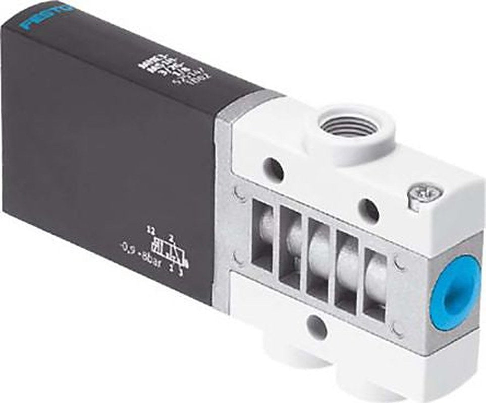 Festo Pneumatic Solenoid/Pilot-Operated Control Valve - 3/2 NO, Monostable Electric Metric MHE3  Series 24V