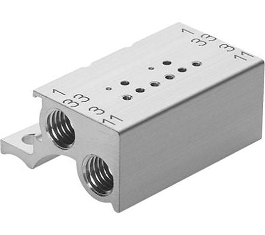 Festo MHP1 series 2 station Metric Manifold Block for use with Valves, 197191