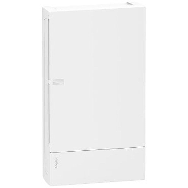Enclosure, Resi9 MP, surface mounting, 3 rows of 12 modules, IP40, white door, 1 earth + 1 neutral terminal blocks (Enclosure Resi9 MP) is a Schneider Electric product. Designed for reliable performance and long service life. Available across Iraq — contact us for pricing and delivery options.