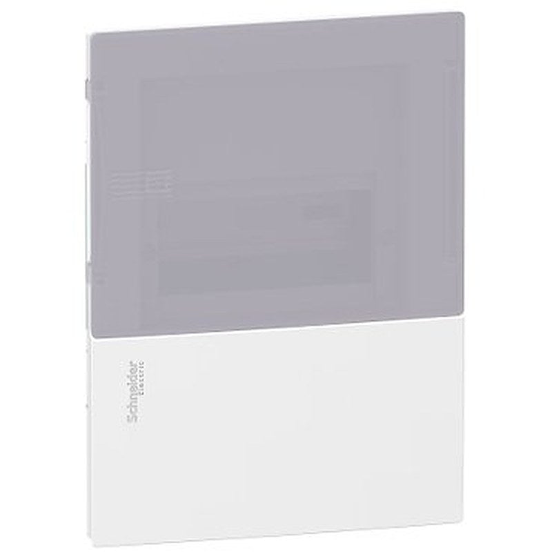 Enclosure, Resi9 MP, flush mounting, 1 row of 6 modules, IP40, translucid door, 1 earth + 1 neutral terminal blocks (Enclosure Resi9 MP) is a Schneider Electric product. Designed for reliable performance and long service life. Available across Iraq — contact us for pricing and delivery options.