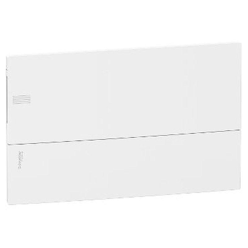 Enclosure, Resi9 MP, flush mounting, 1 row of 18 modules, IP40, white door, 1 earth + 1 neutral terminal blocks (Enclosure Resi9 MP) is a Schneider Electric product. Designed for reliable performance and long service life. Available across Iraq — contact us for pricing and delivery options.