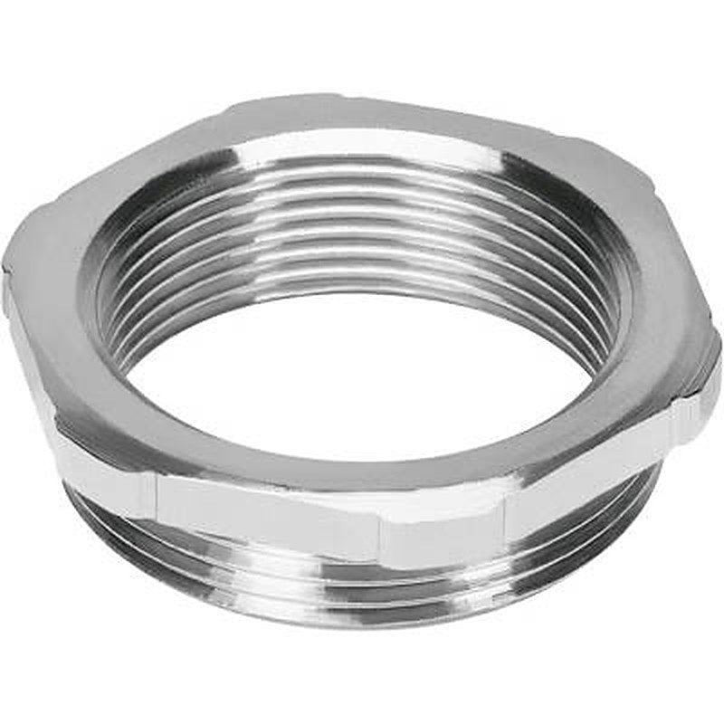 Festo Silver, Conduit Fitting, Nickel Plated Brass, Silver