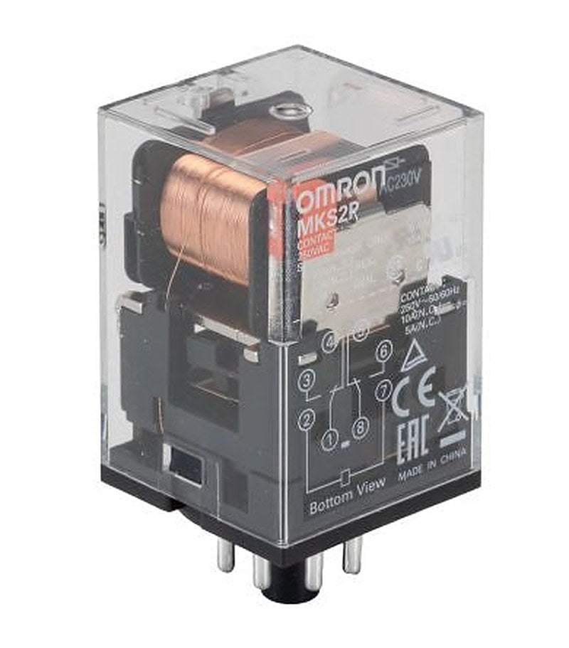 Omron Non-Latching Relay, 230V ac Coil, 10A Switching Current, DPDT