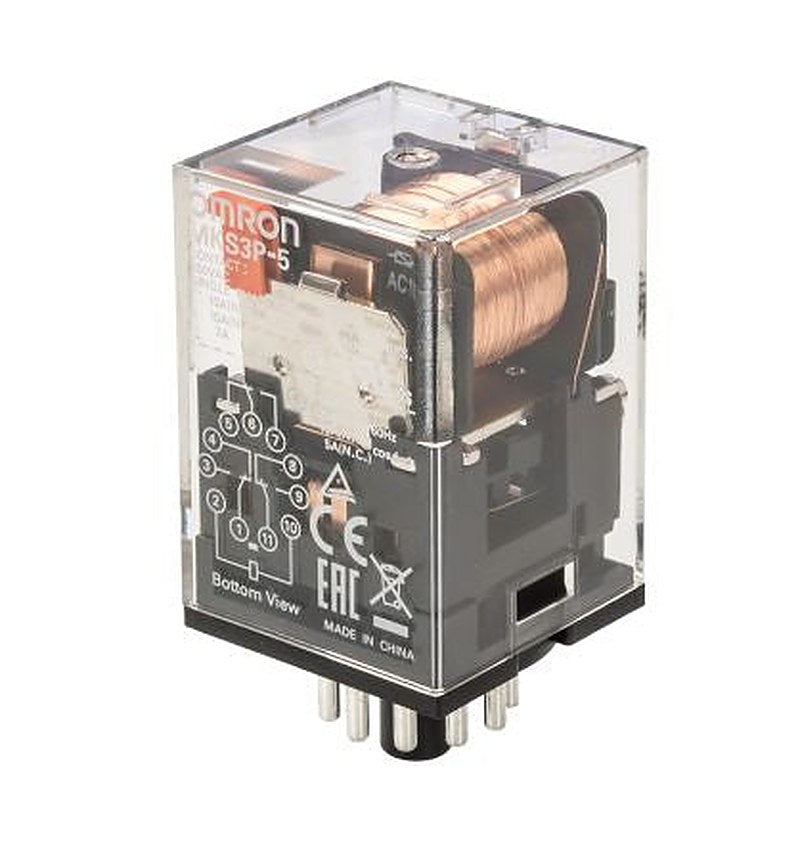 Omron Non-Latching Relay, 110V ac Coil, 10A Switching Current, 3PDT