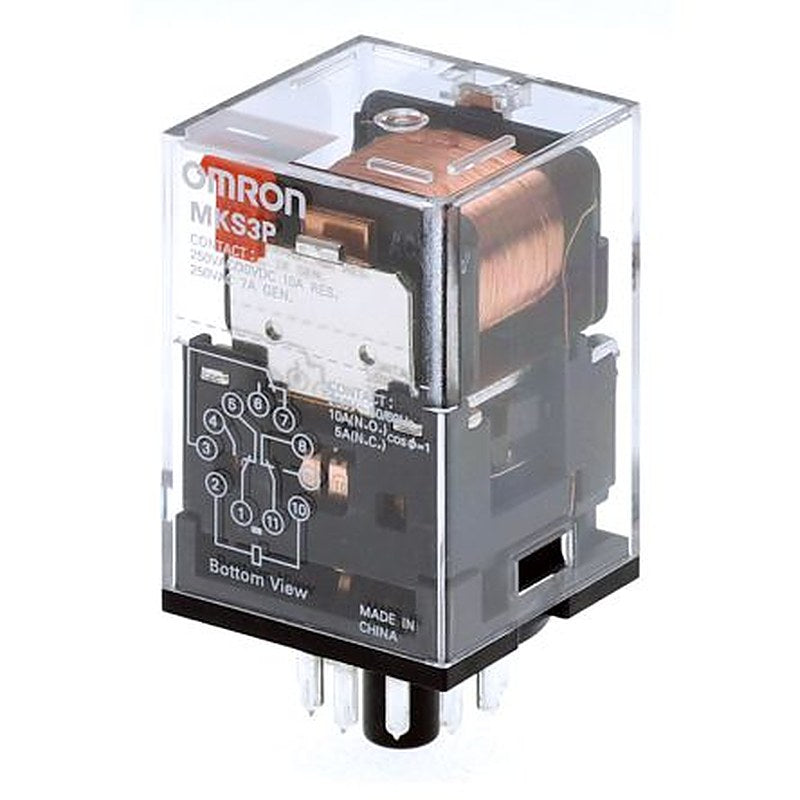 Omron Relay, 230V ac Coil, 10A Switching Current, 3PDT