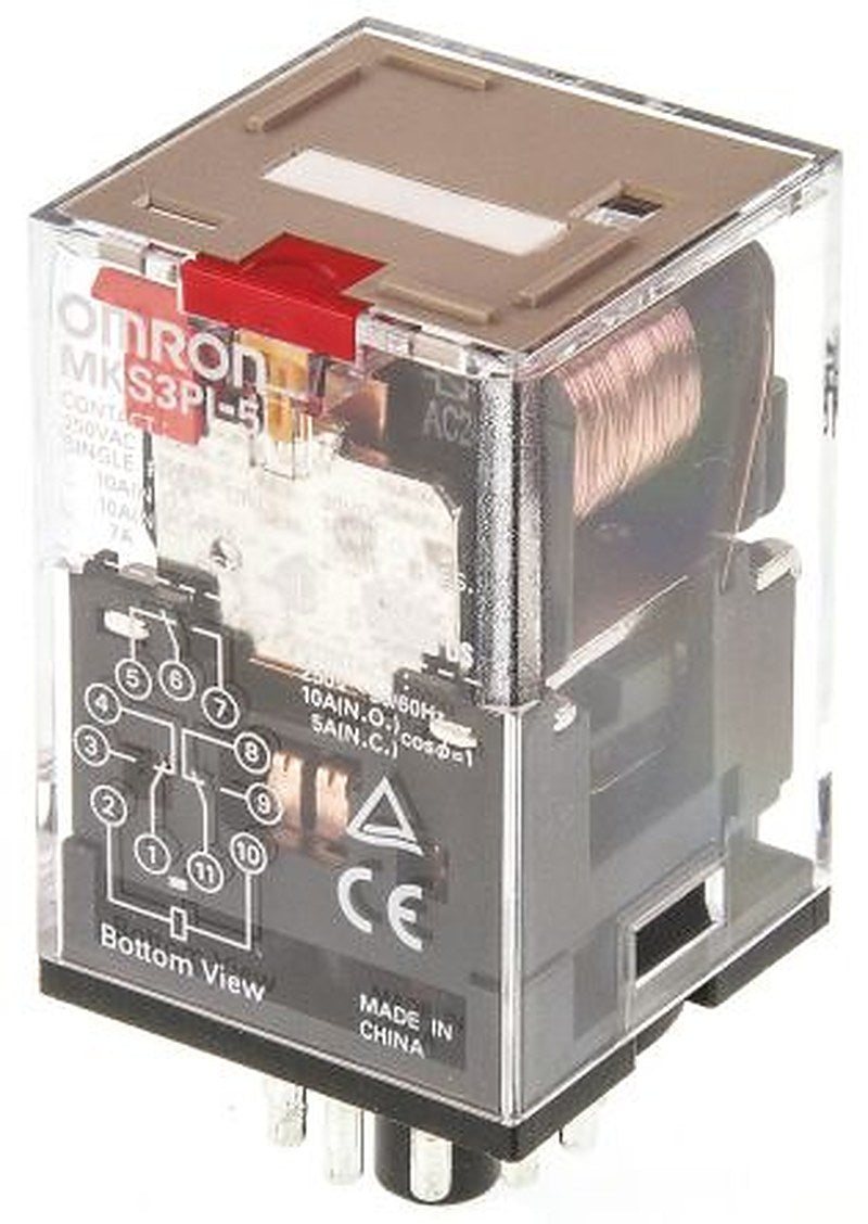 Omron PCB Relay, 24V ac Coil, 10A Switching Current, 3PDT