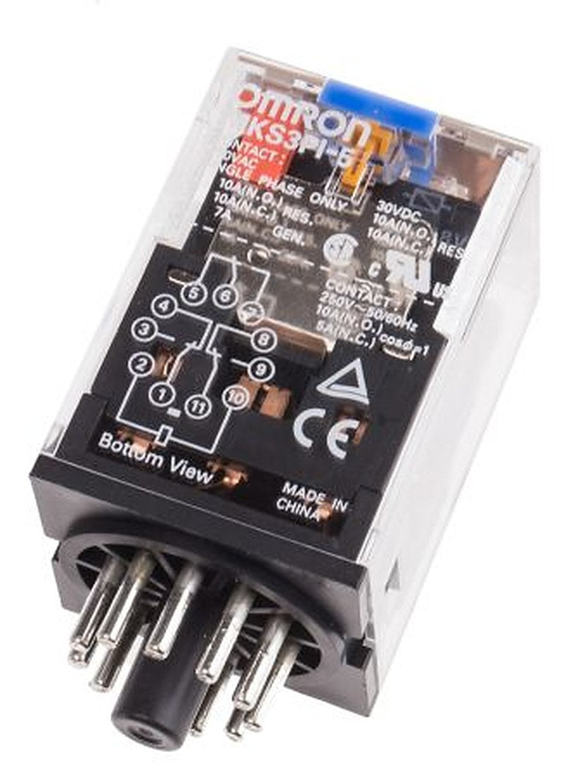 Omron Power Relay, 48V dc Coil, 10A Switching Current, 3PDT
