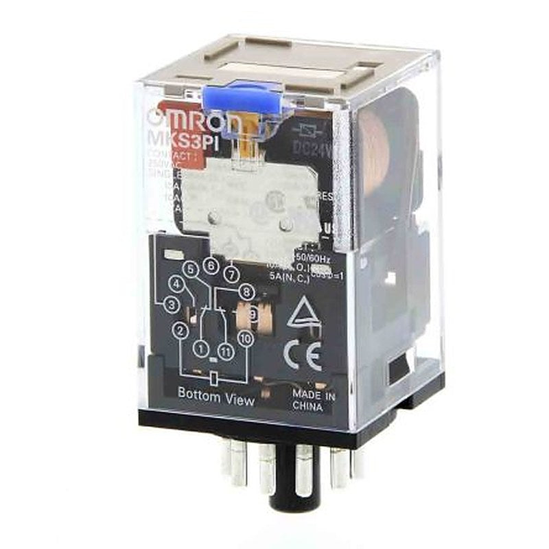Omron Socket General Purpose Relay, 24V Coil, 10A Switching Current, 3PDT