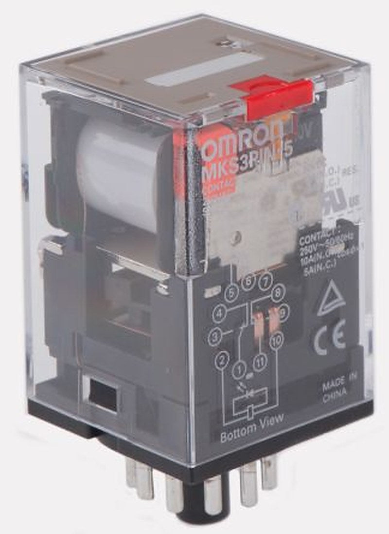Omron PCB Power Relay, 110V ac Coil, 10A Switching Current, 3PDT
