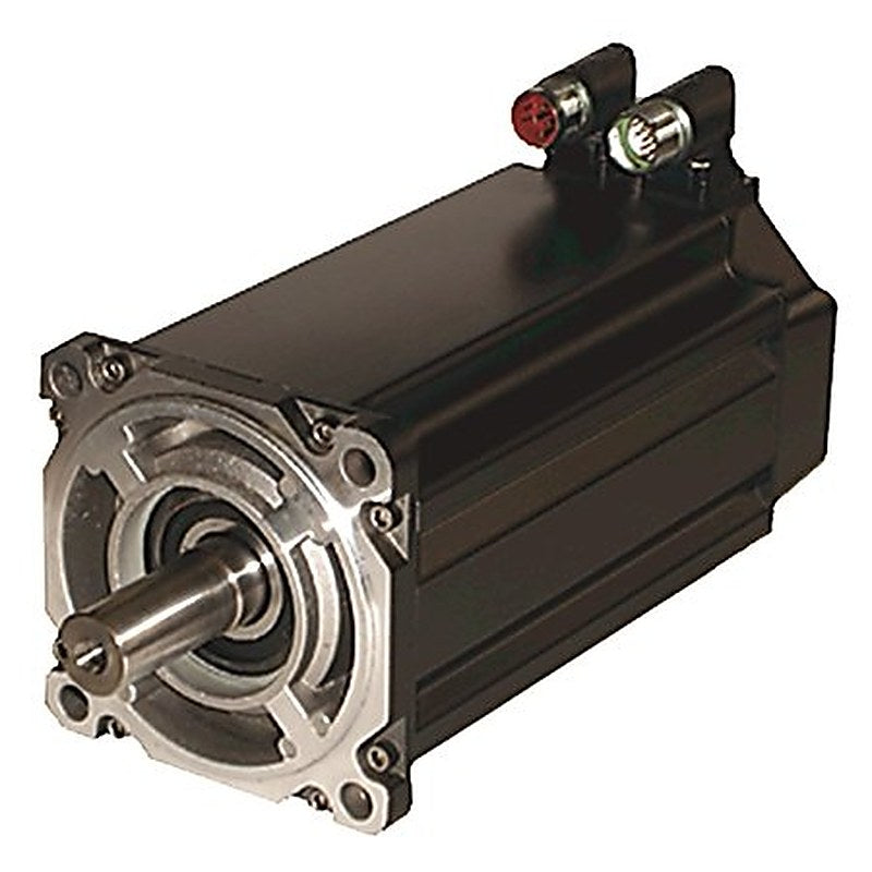 Bulletin MPL - Low-Inertia Brushless Servo Motors Product, 230 V, Frame Size 45 = 130 mm (5.12 in.), Stack Length 30 = 76.2 mm (3.0 in.), 3000 RPM, Multi-turn High-resolution Encoder (absolute feedback). Keyless Shaft Extension, SpeedTEC DIN Connector, Right Angle, 180° Rotatable (Quick Connect), No Brake, IEC Metric, Free Mounting Holes (Type FF)
