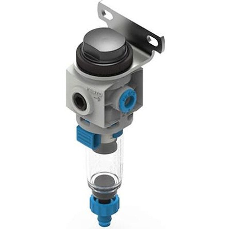 Festo MS2 series 5 μm QS-6 10 bar Filter 250L/min max with Manual drain