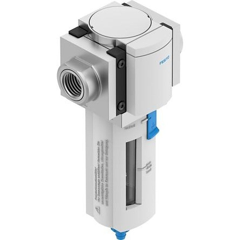 Festo MS series 40 μm G3/8 in 14 bar Air Filter 1700L/min max with Manual drain