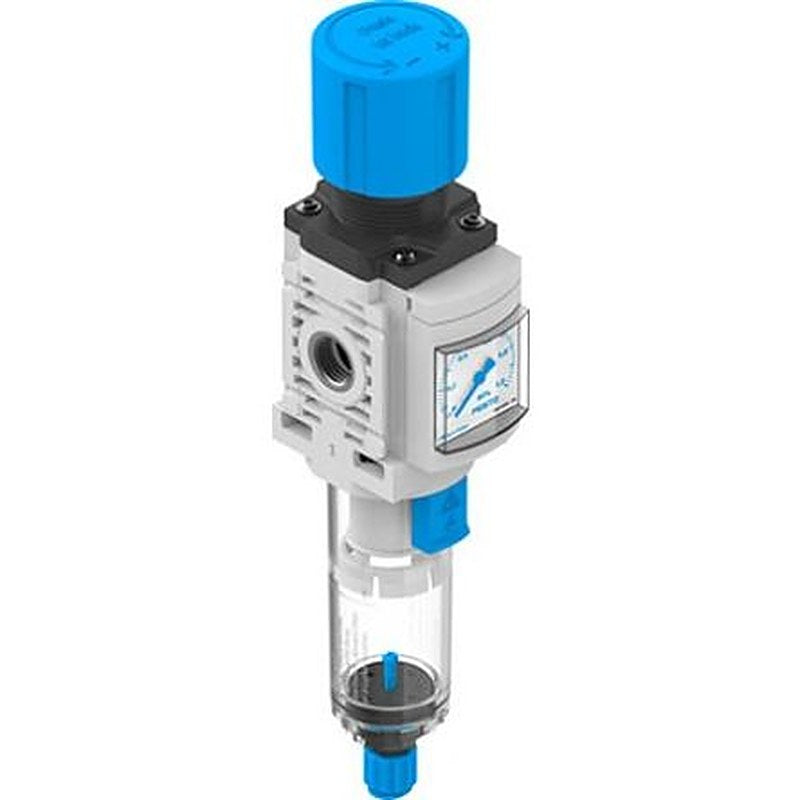 Festo MS4 Filter Regulator, 40 μm, 1/4 in G, Manual, 10 bar, MS4-LFR-1/4-D6-E-P-M-AG-MPA-F1A-B